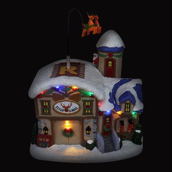 Top Treasures Reindeer School Christmas Village‎ Animated Pre Lit - Picture 7 of 7